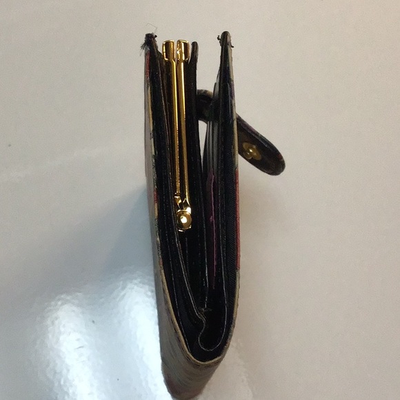 Vintage Lisette Baroque Print Leather Wallet - Picture 5 of 13